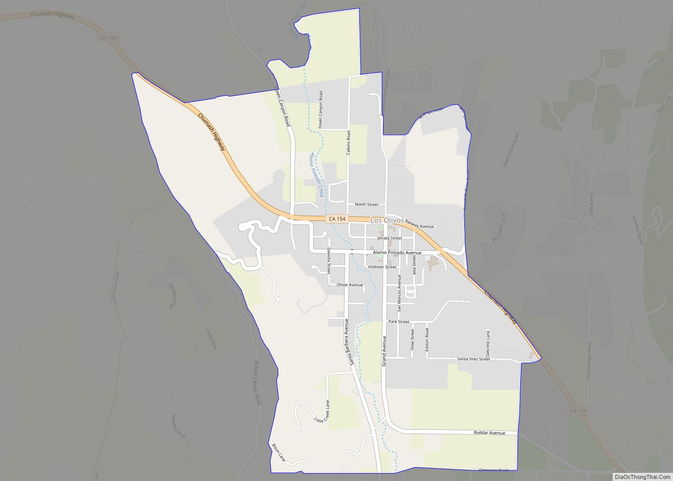Map of Los Olivos CDP