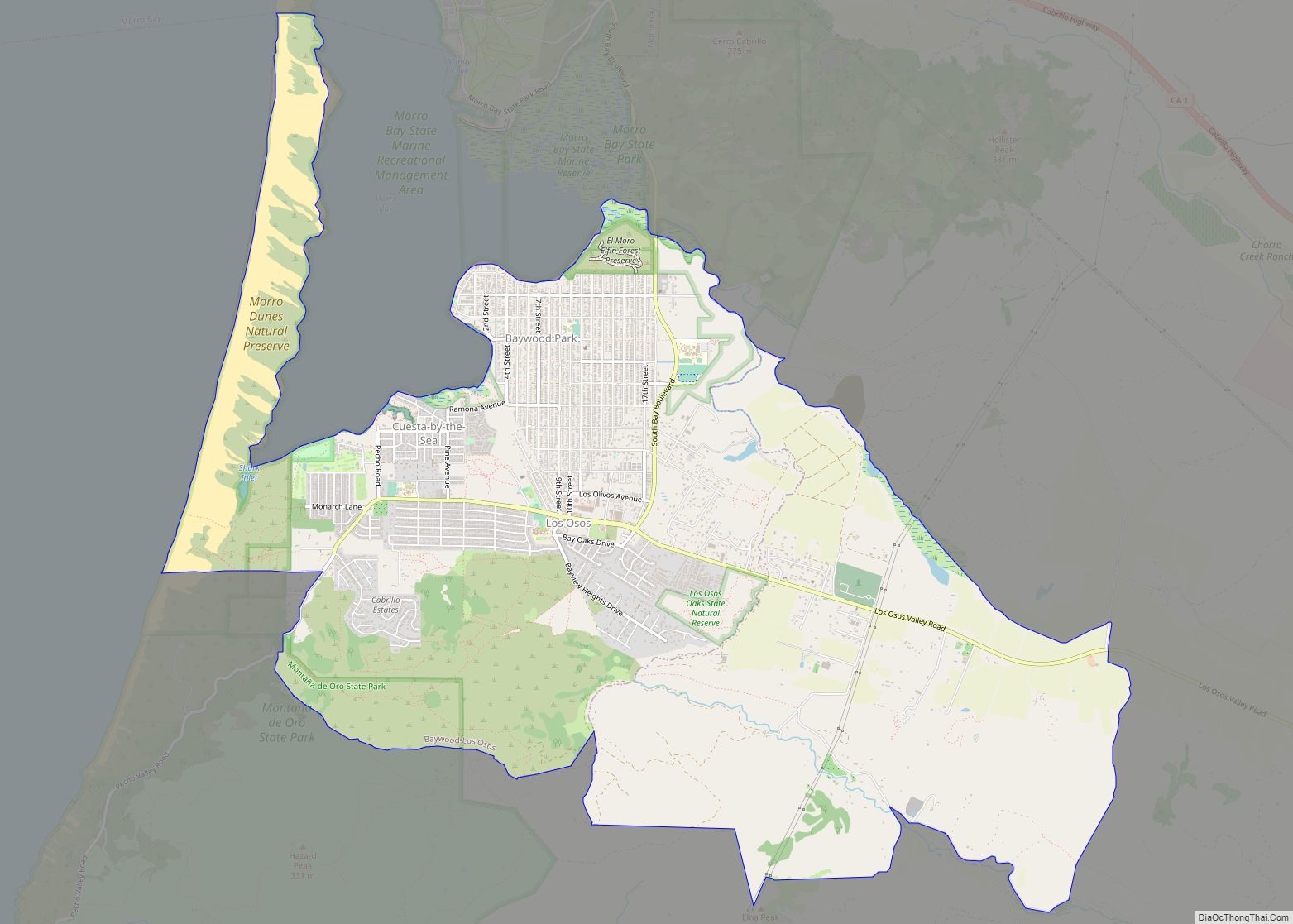 Map of Los Osos CDP