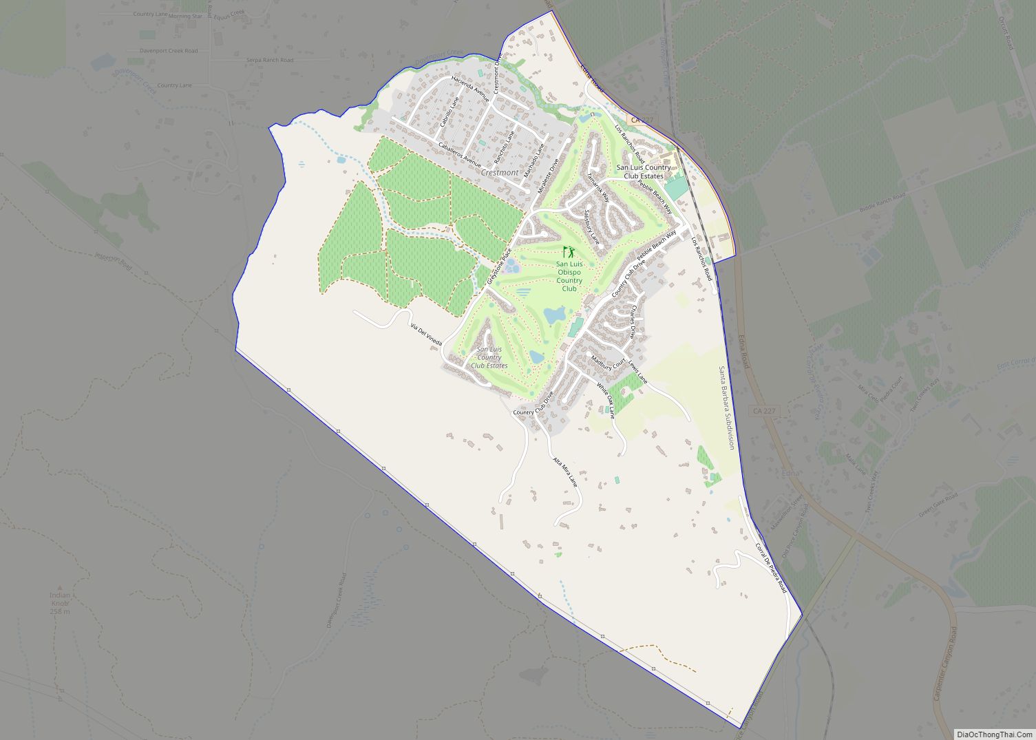 Map of Los Ranchos CDP