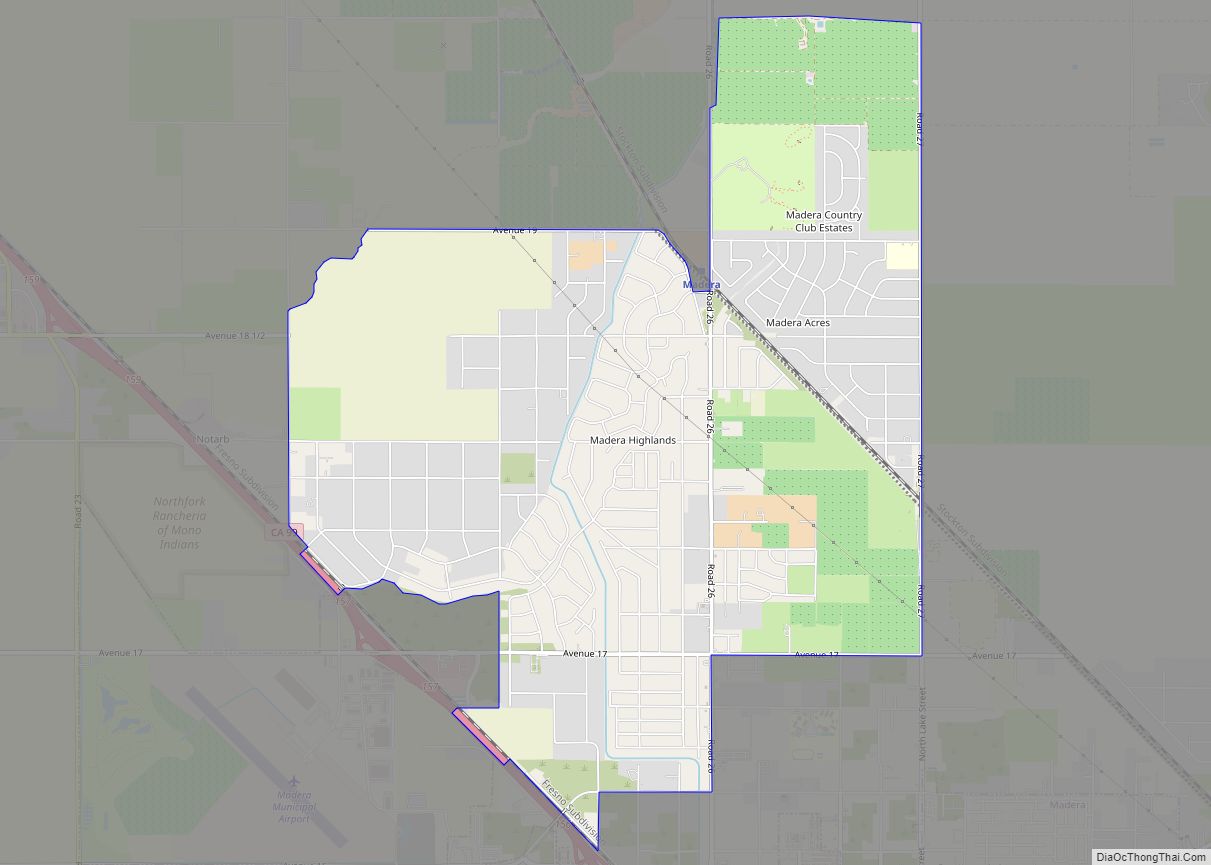 Map of Madera Acres CDP