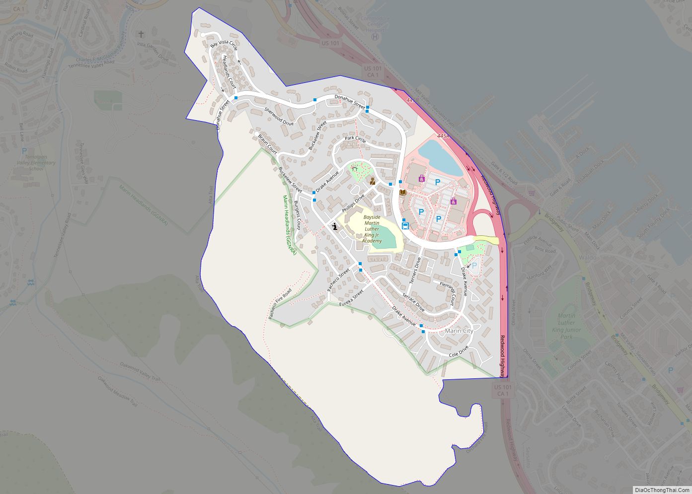 Map of Marin City CDP