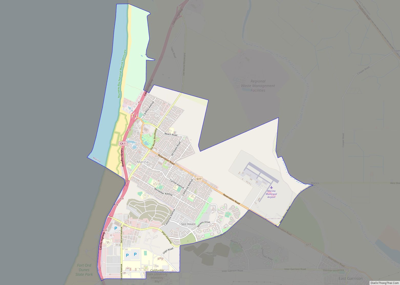 Map of Marina city
