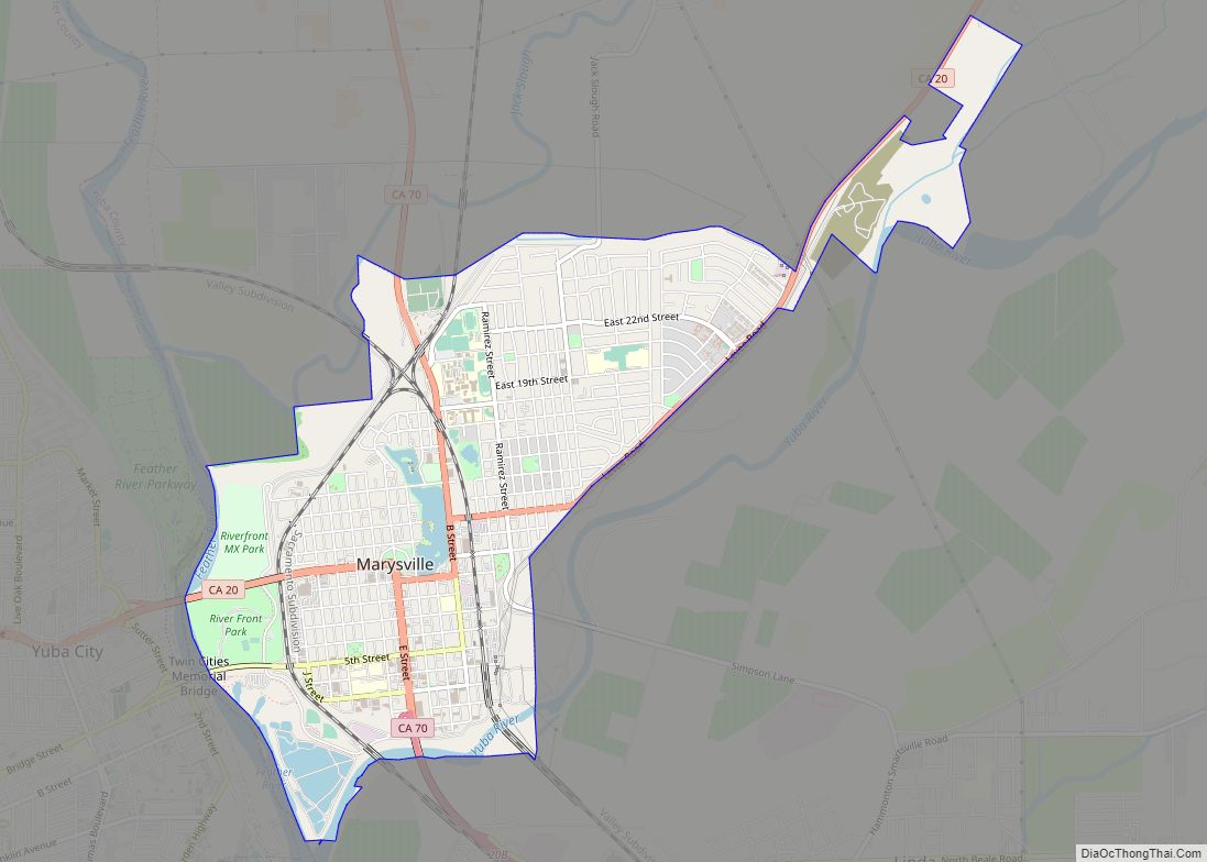 Map of Marysville city