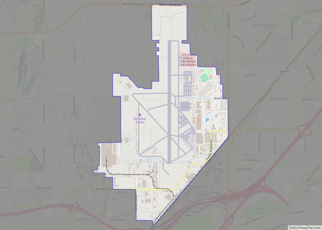 Map of McClellan Park CDP