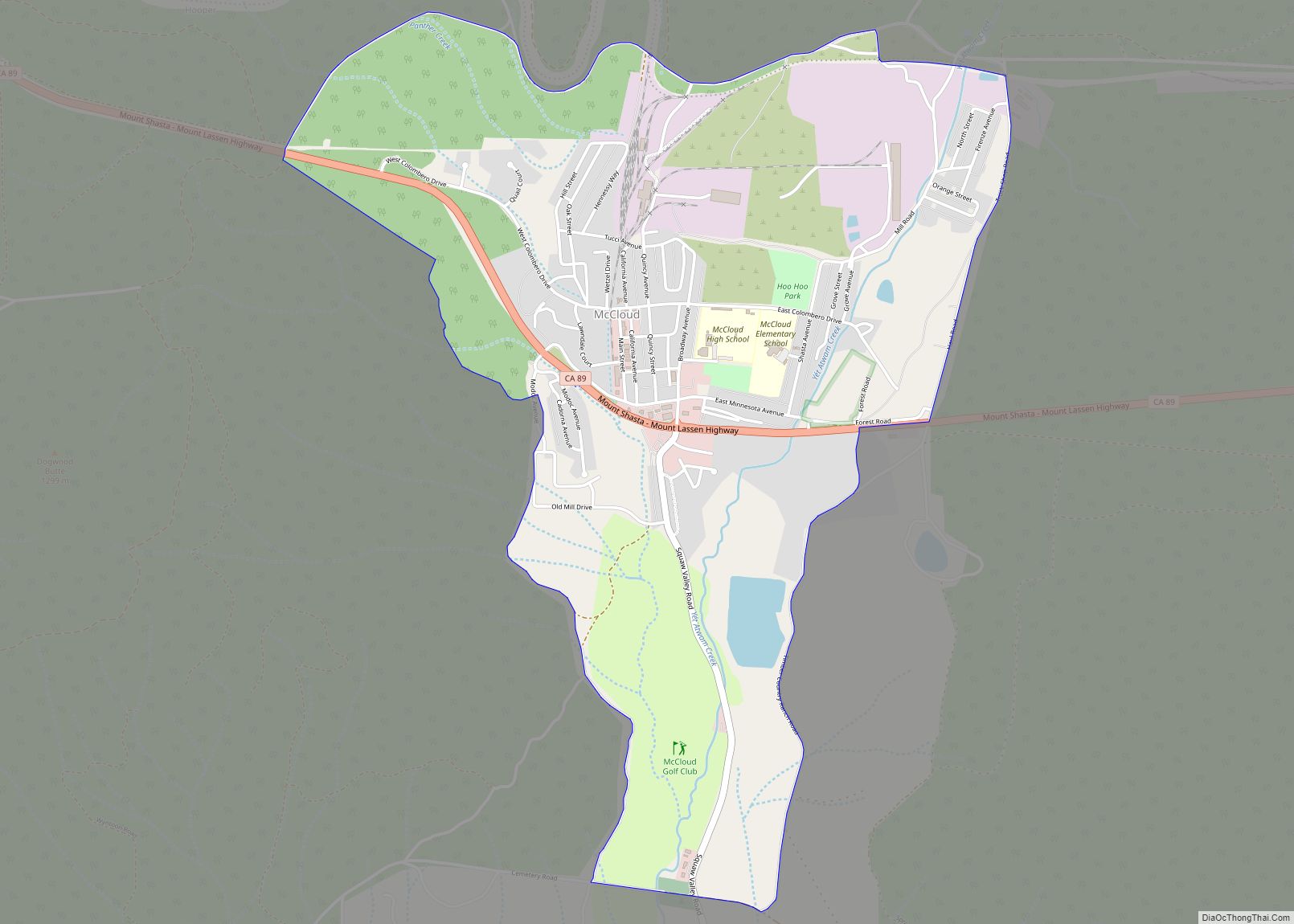 Map of McCloud CDP