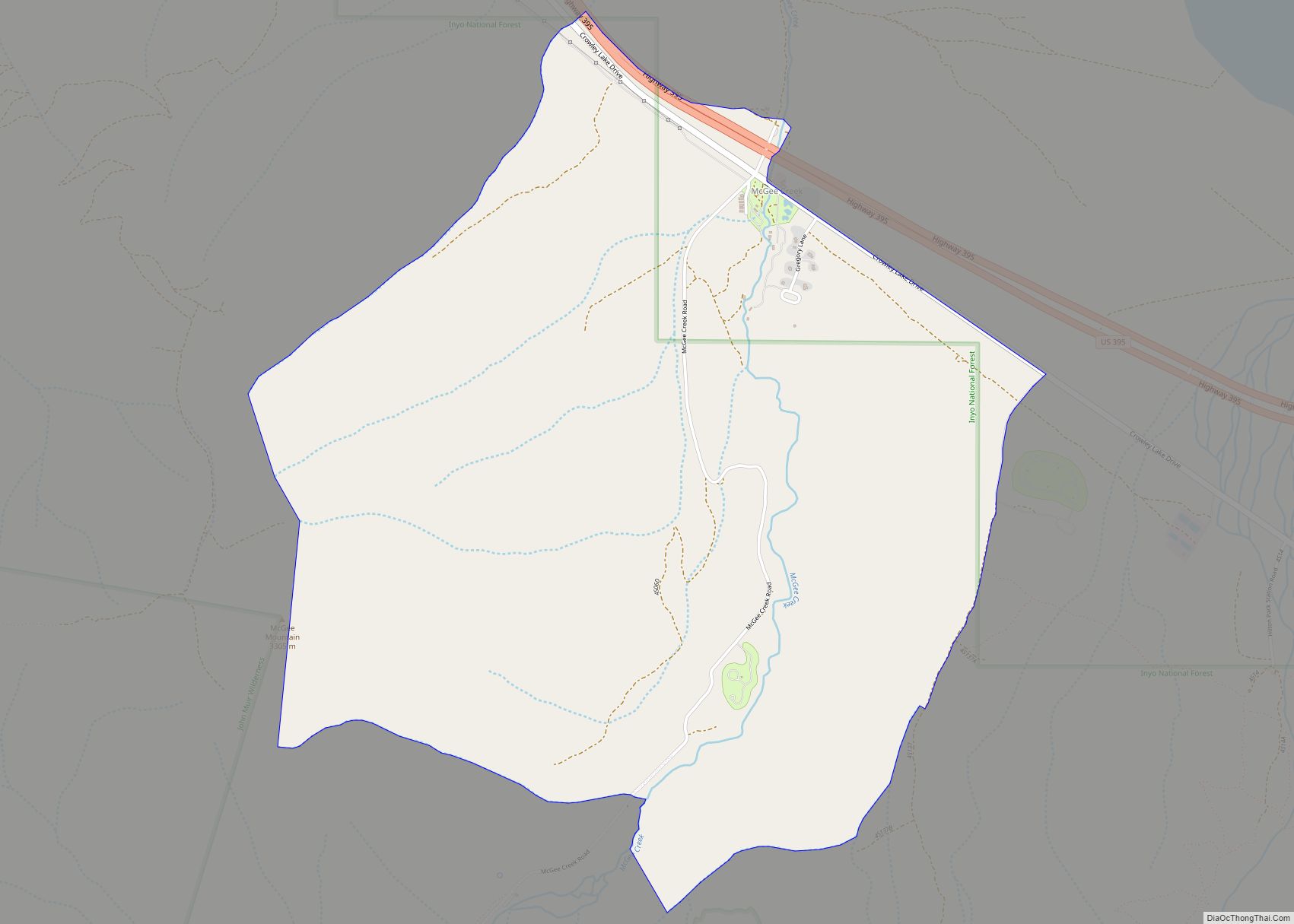 Map of McGee Creek CDP