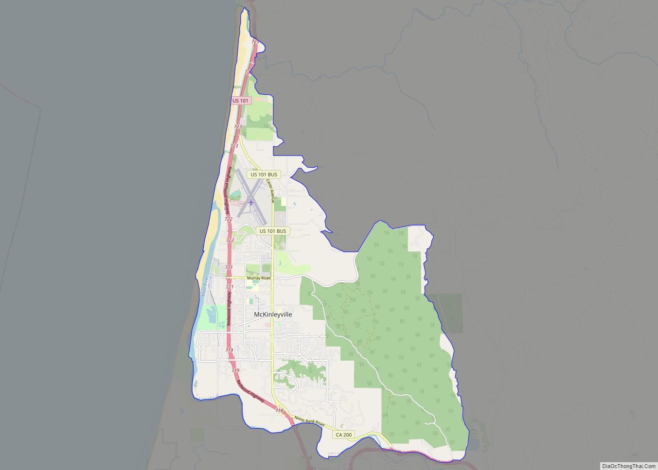 Map of McKinleyville CDP