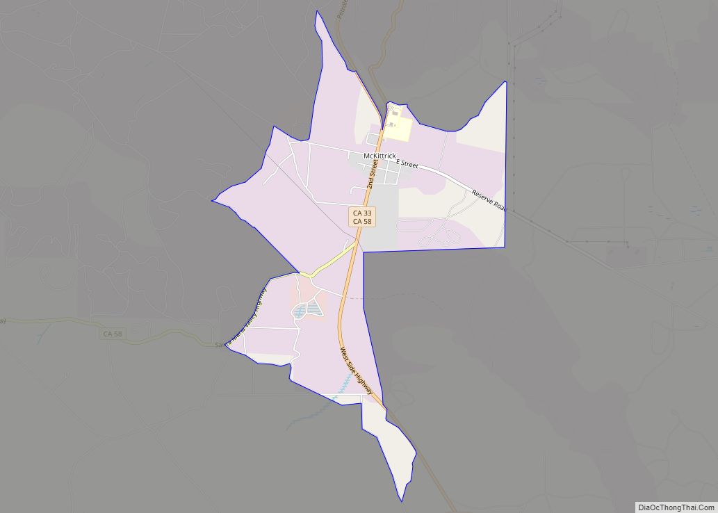 Map of McKittrick CDP