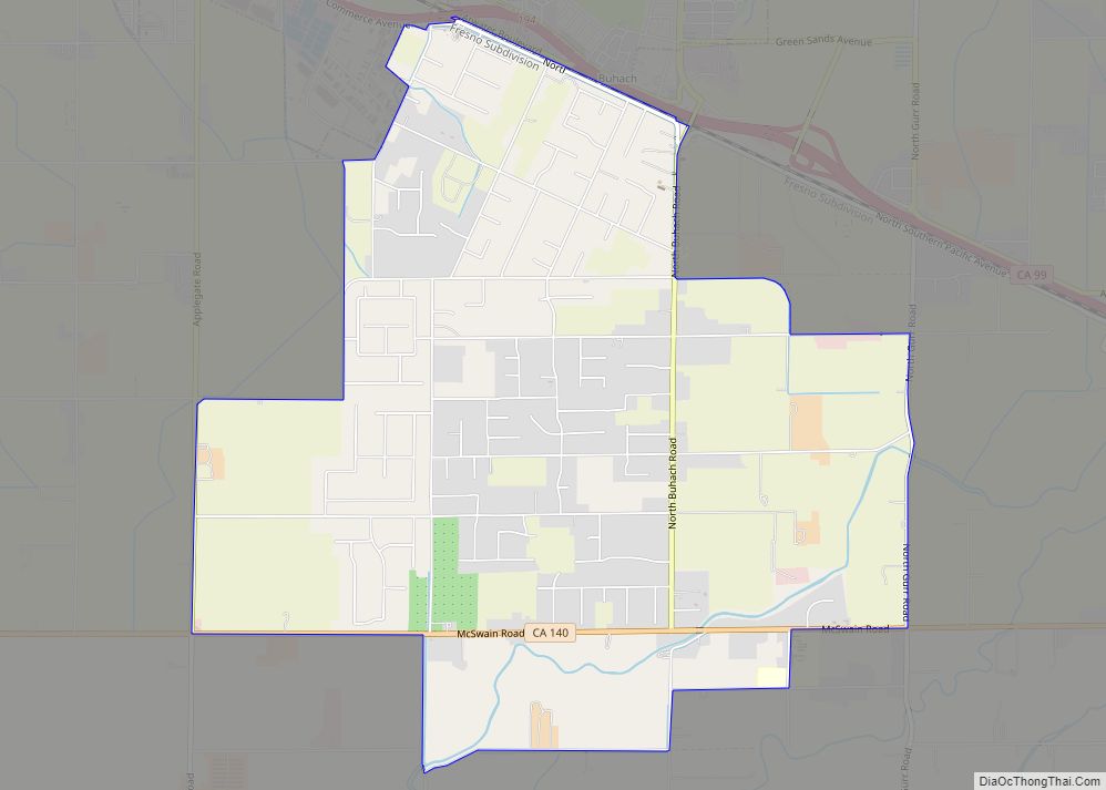 Map of McSwain CDP