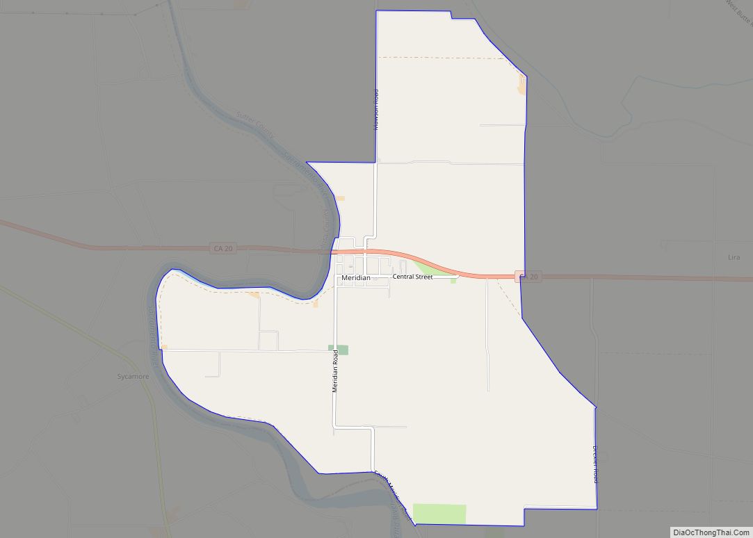 Map of Meridian city