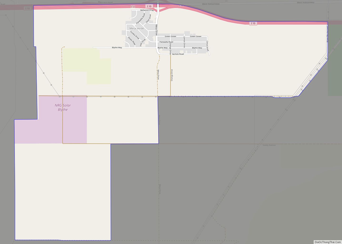 Map of Mesa Verde CDP