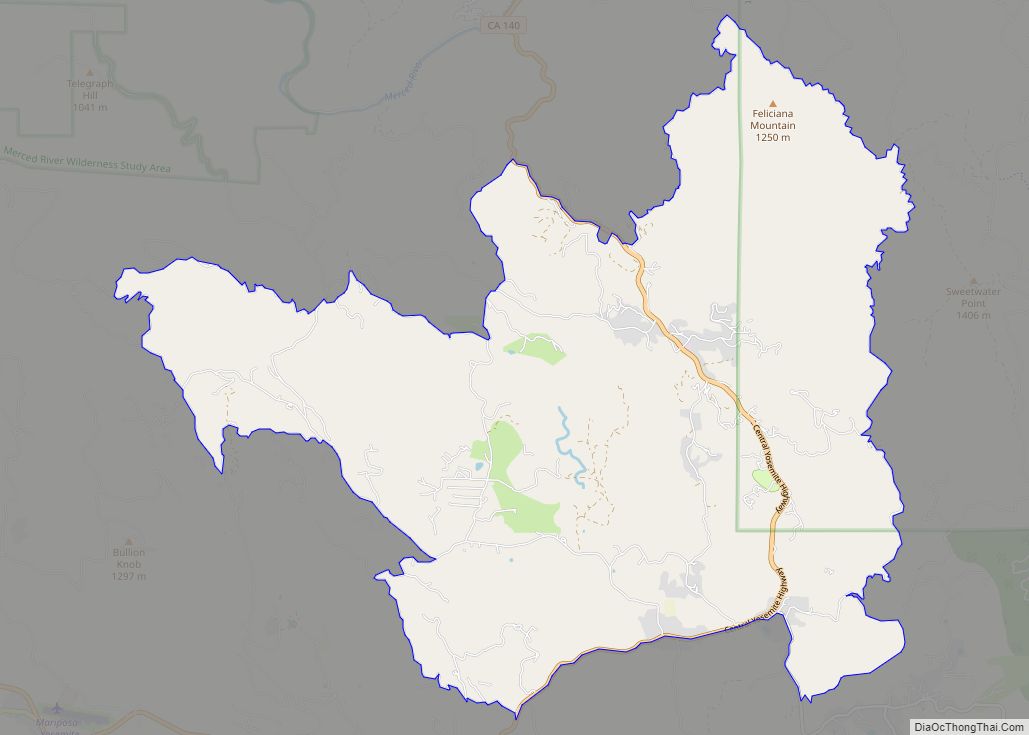 Map of Midpines CDP