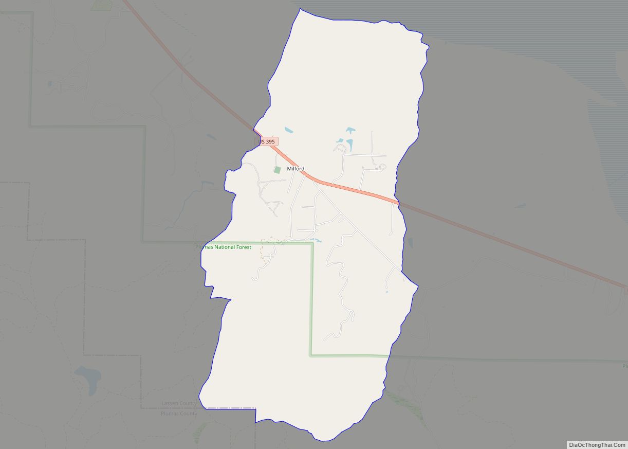 Map of Milford CDP