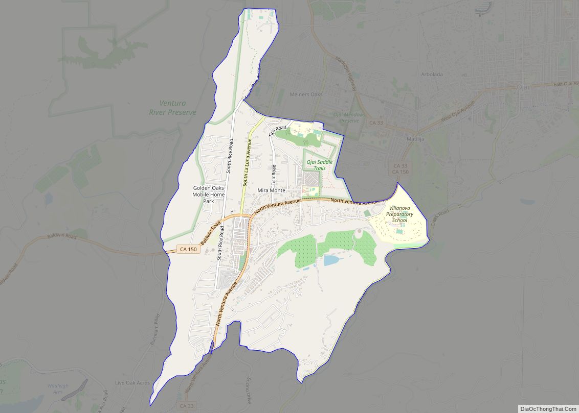 Map of Mira Monte CDP