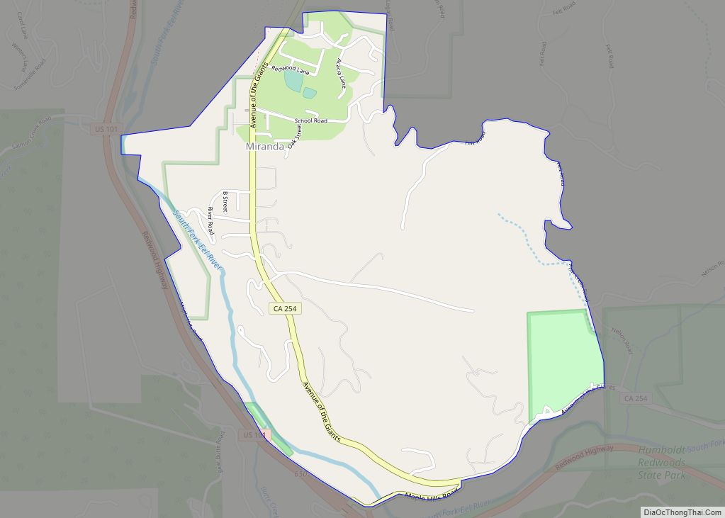 Map of Miranda CDP
