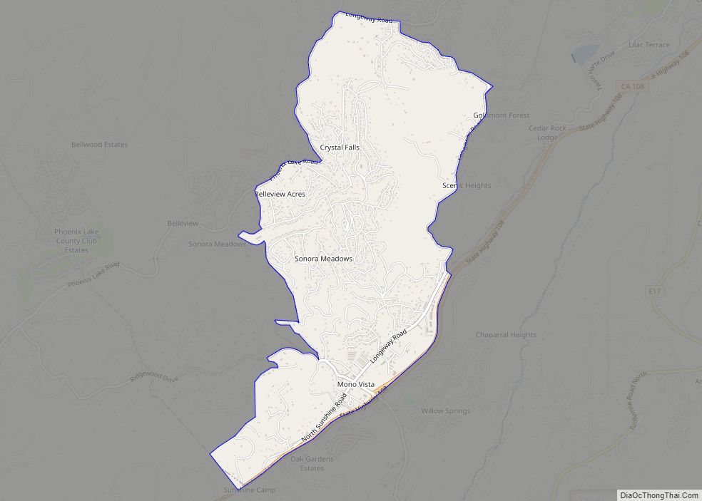 Map of Mono Vista CDP