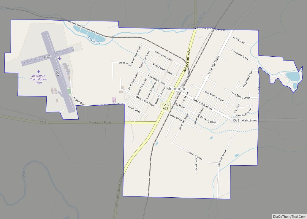 Map of Montague city