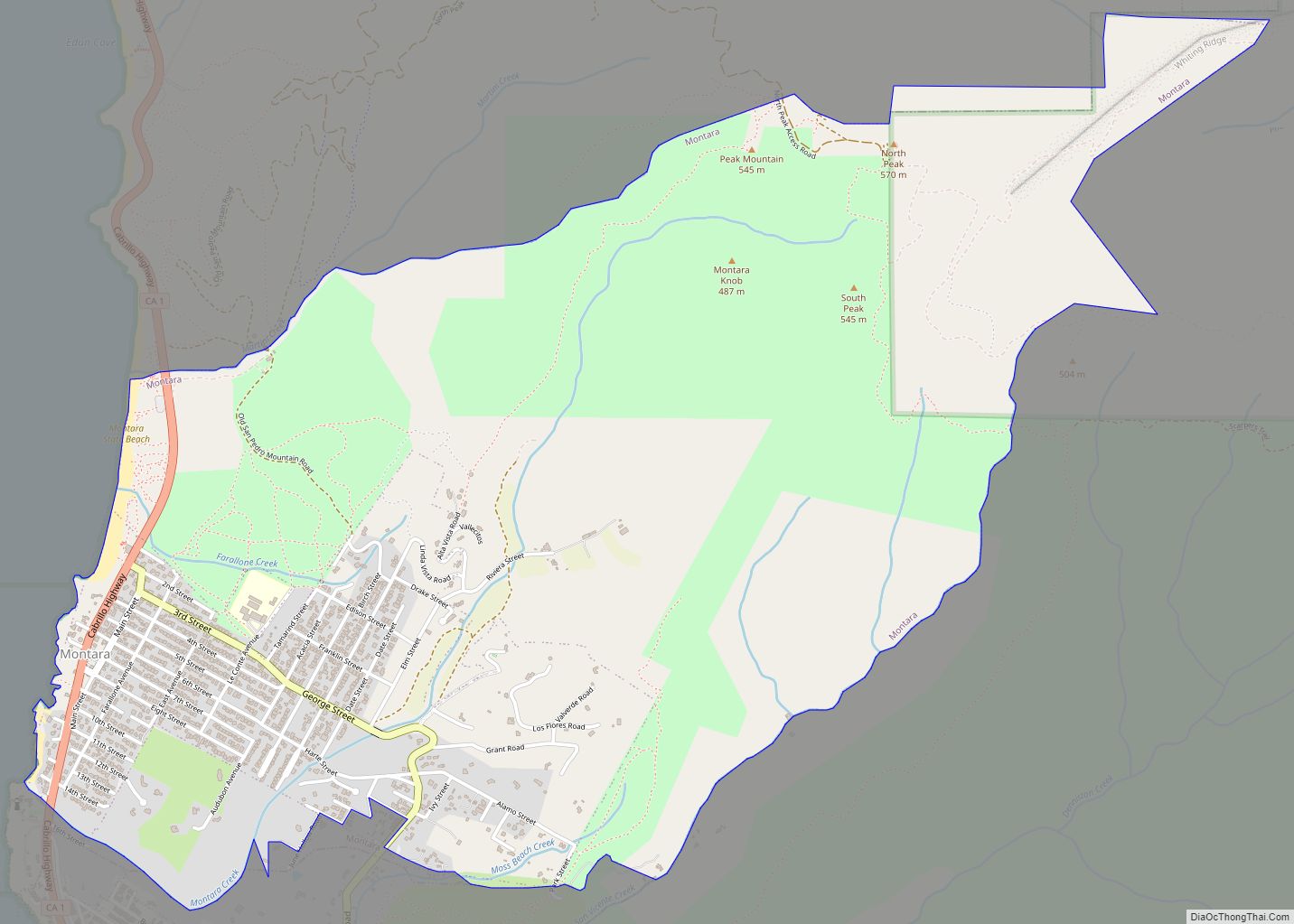 Map of Montara CDP