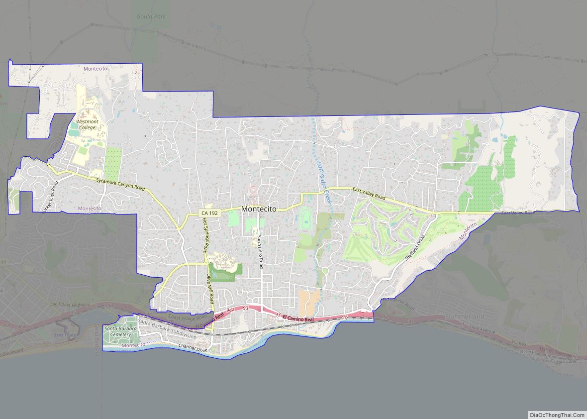 Map of Montecito CDP