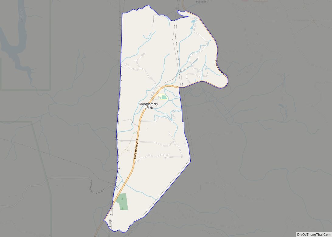 Map of Montgomery Creek CDP