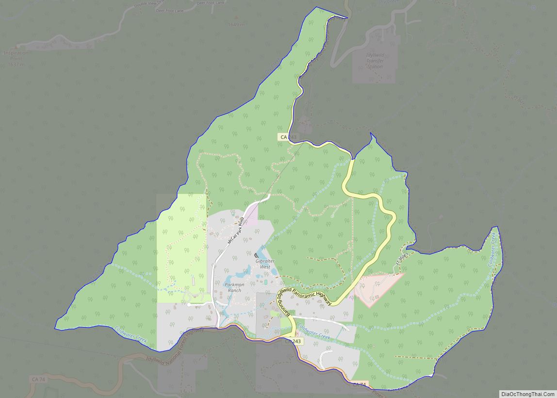Map of Mountain Center CDP