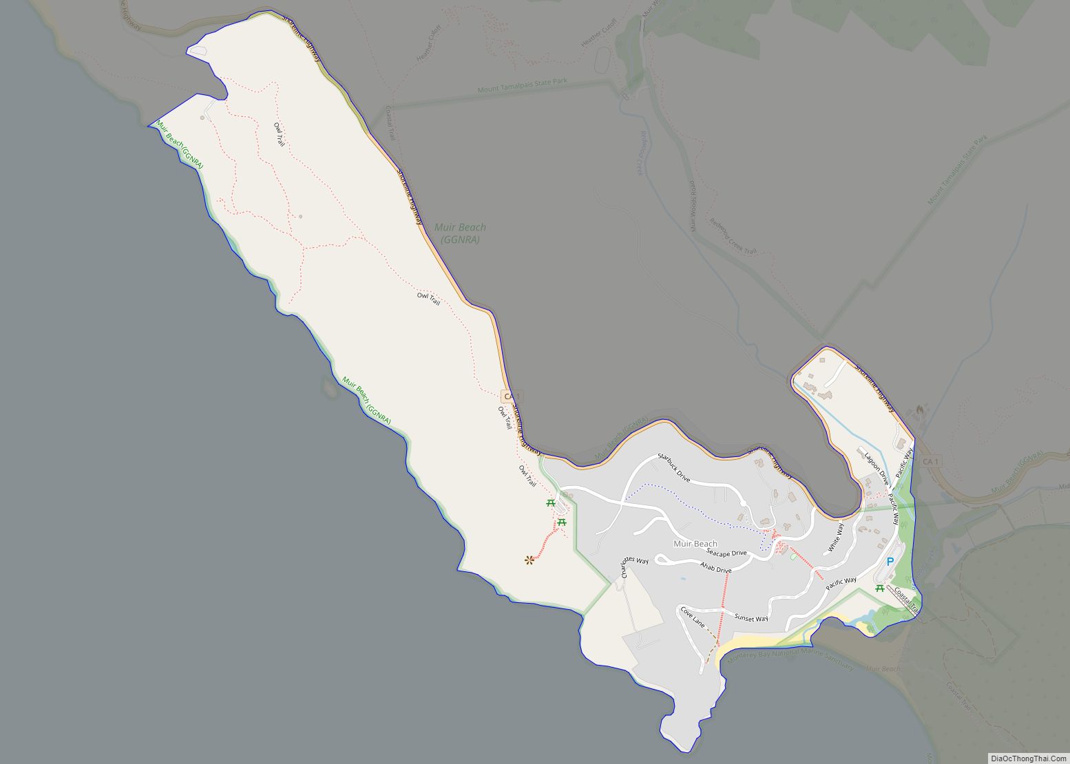 Map of Muir Beach CDP