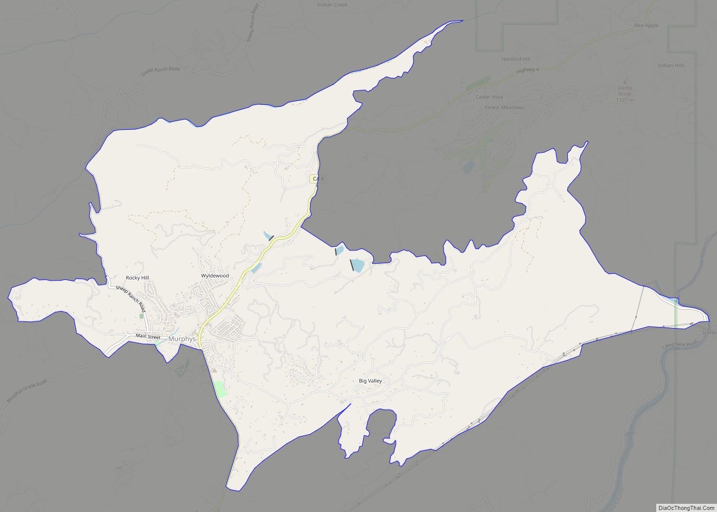 Map of Murphys CDP