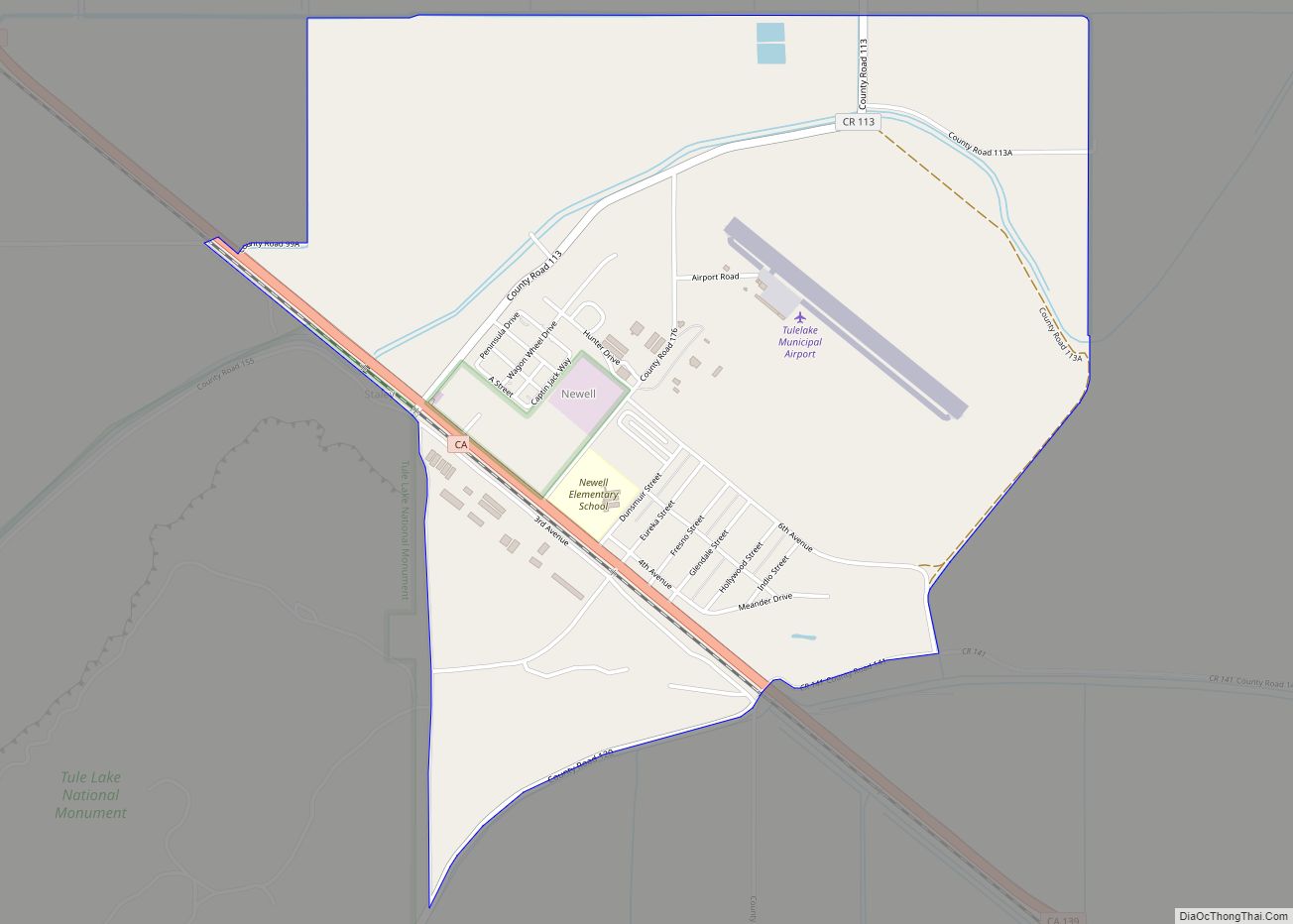 Map of Newell CDP