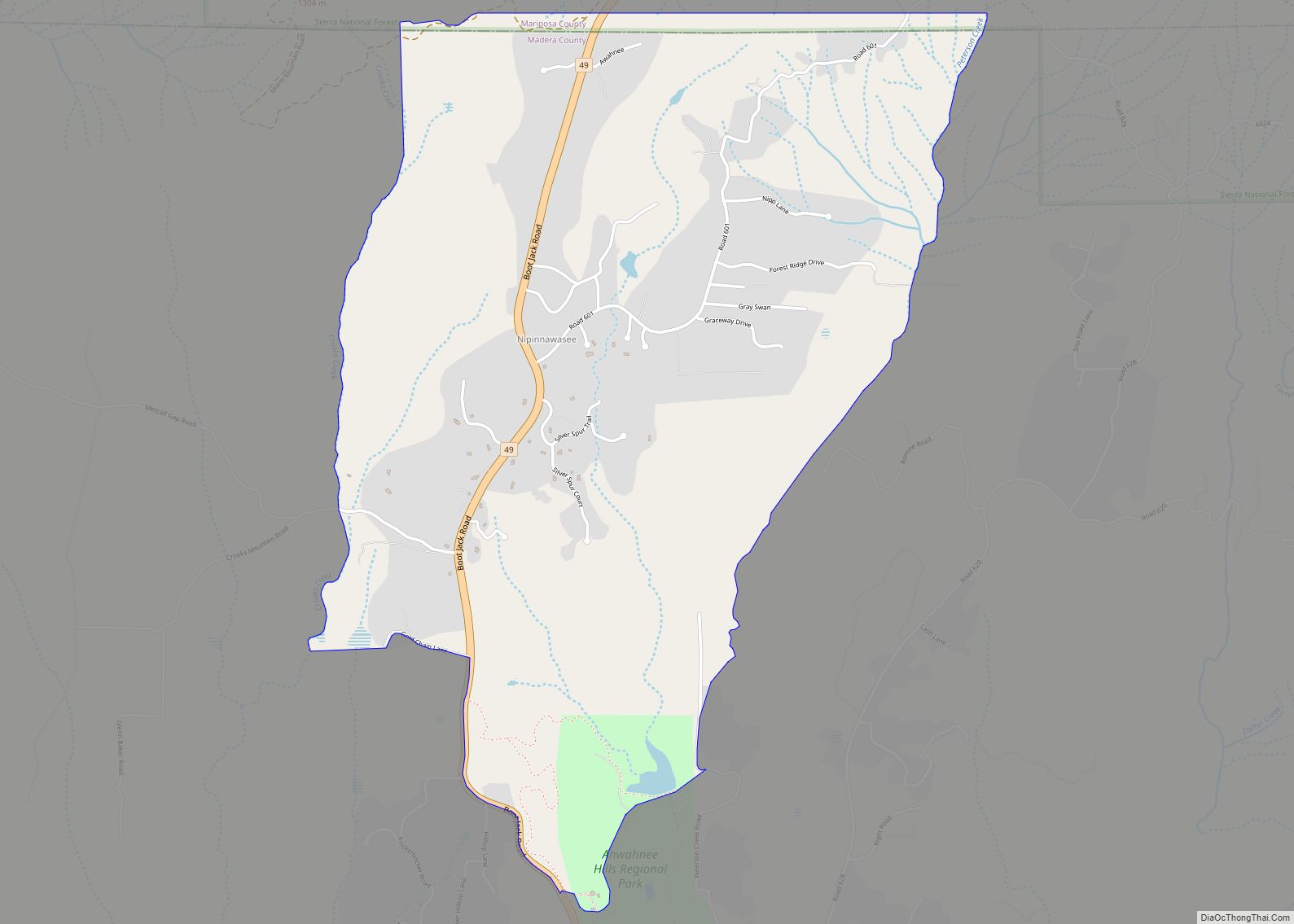Map of Nipinnawasee CDP