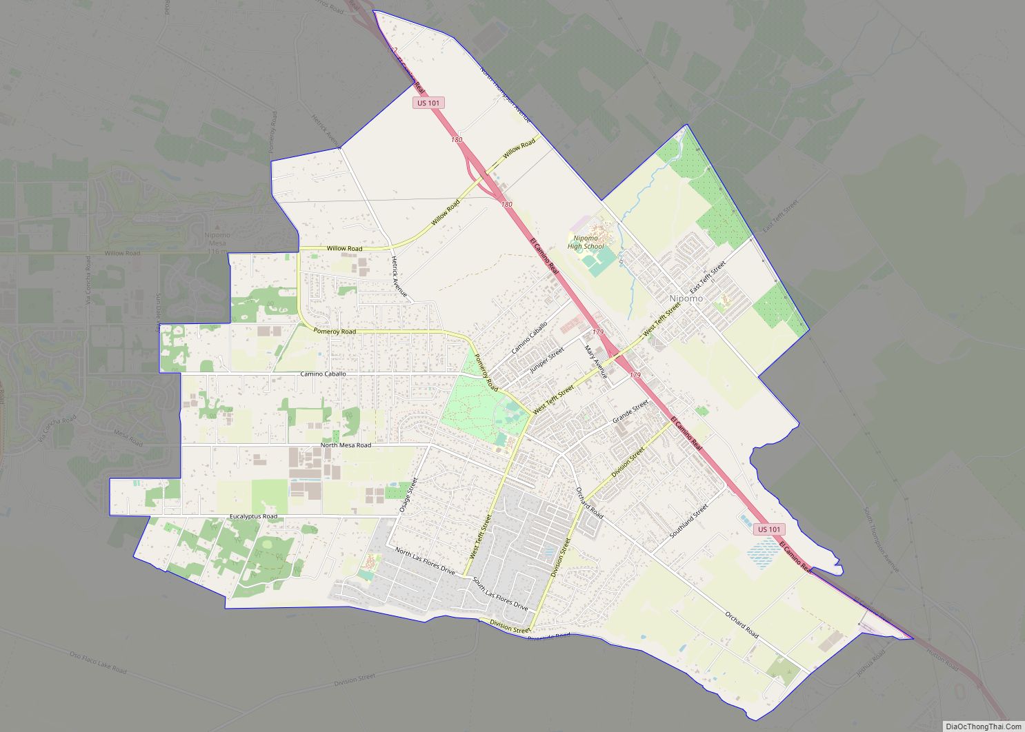 Map of Nipomo CDP