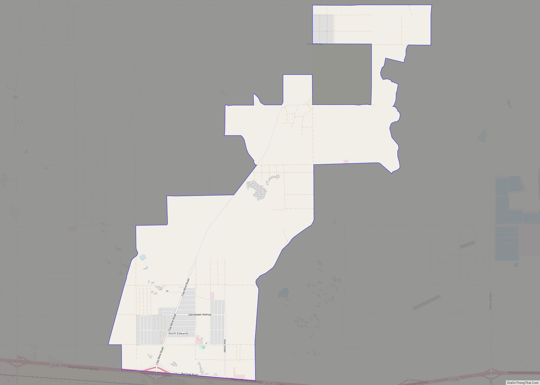 Map of North Edwards CDP