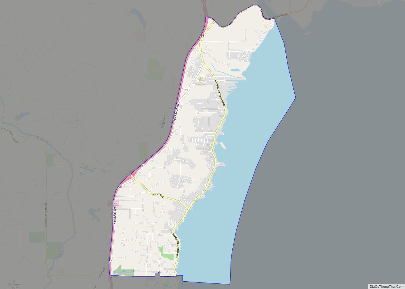 Map of North Lakeport CDP