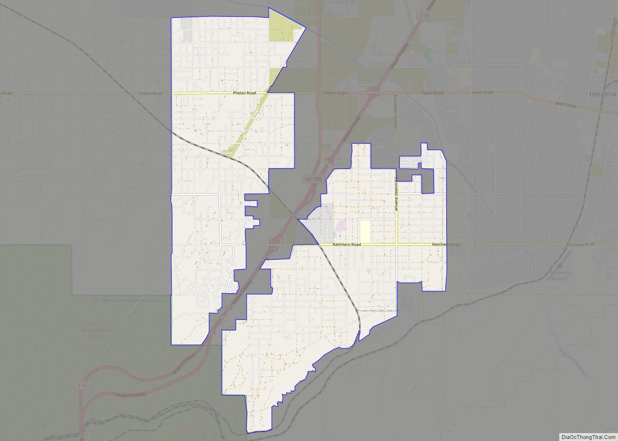 Map of Oak Hills CDP