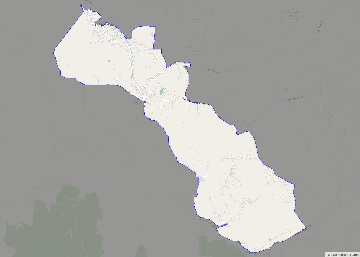 Map of Occidental CDP