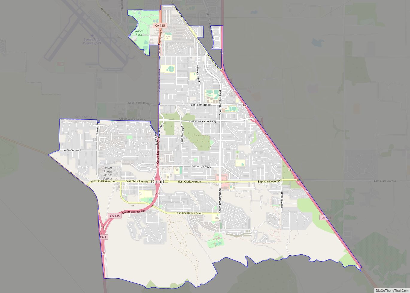 Map of Orcutt CDP