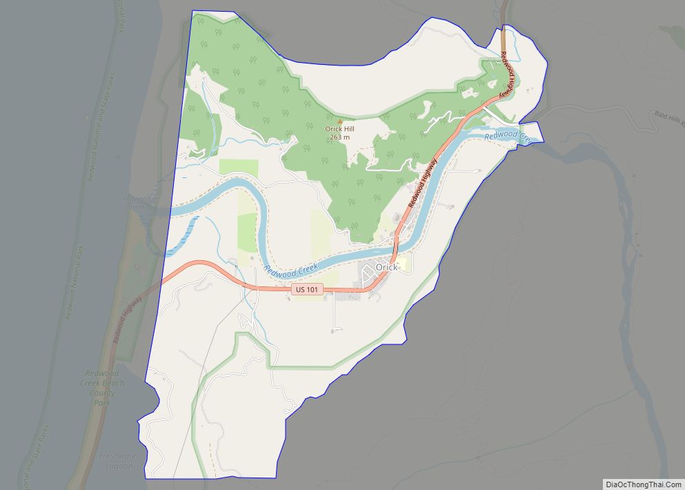 Map of Orick CDP