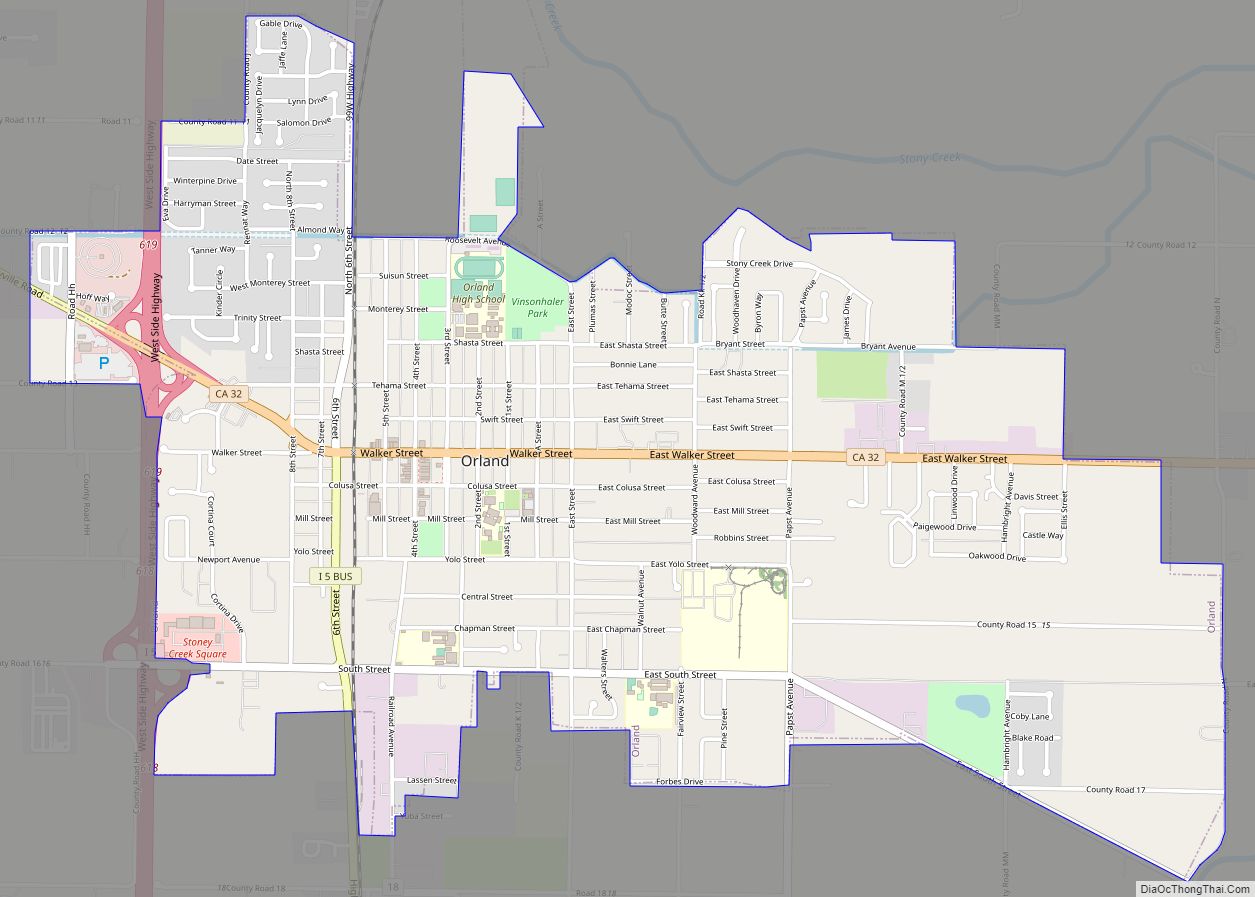 Map of Orland city
