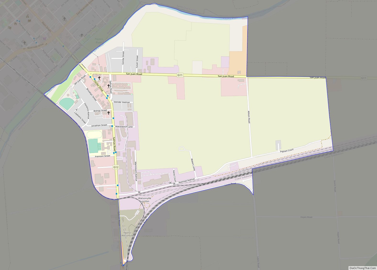 Map of Pajaro CDP