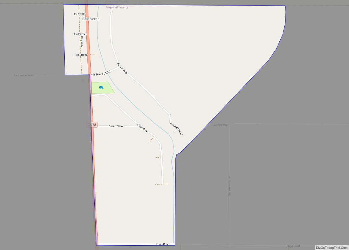 Map of Palo Verde CDP