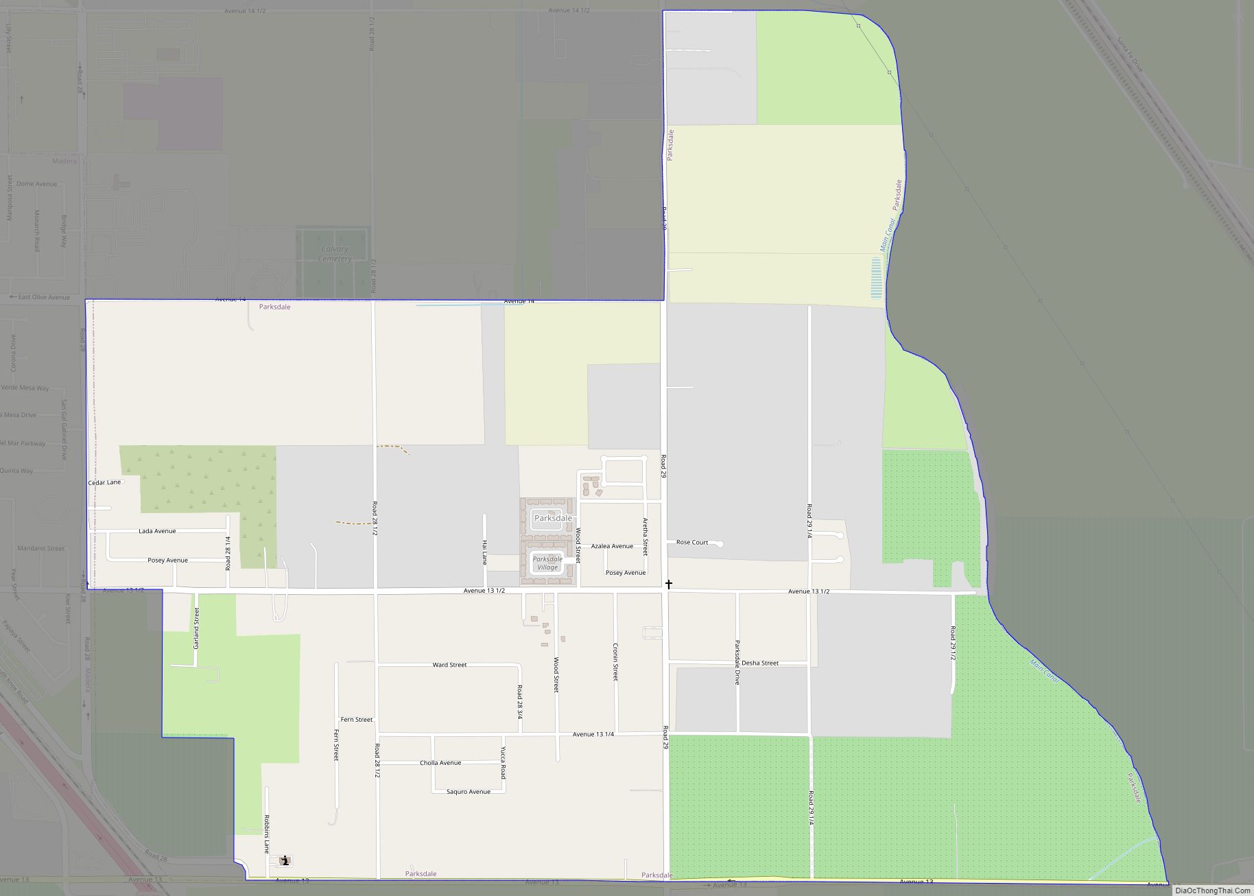 Map of Parksdale CDP