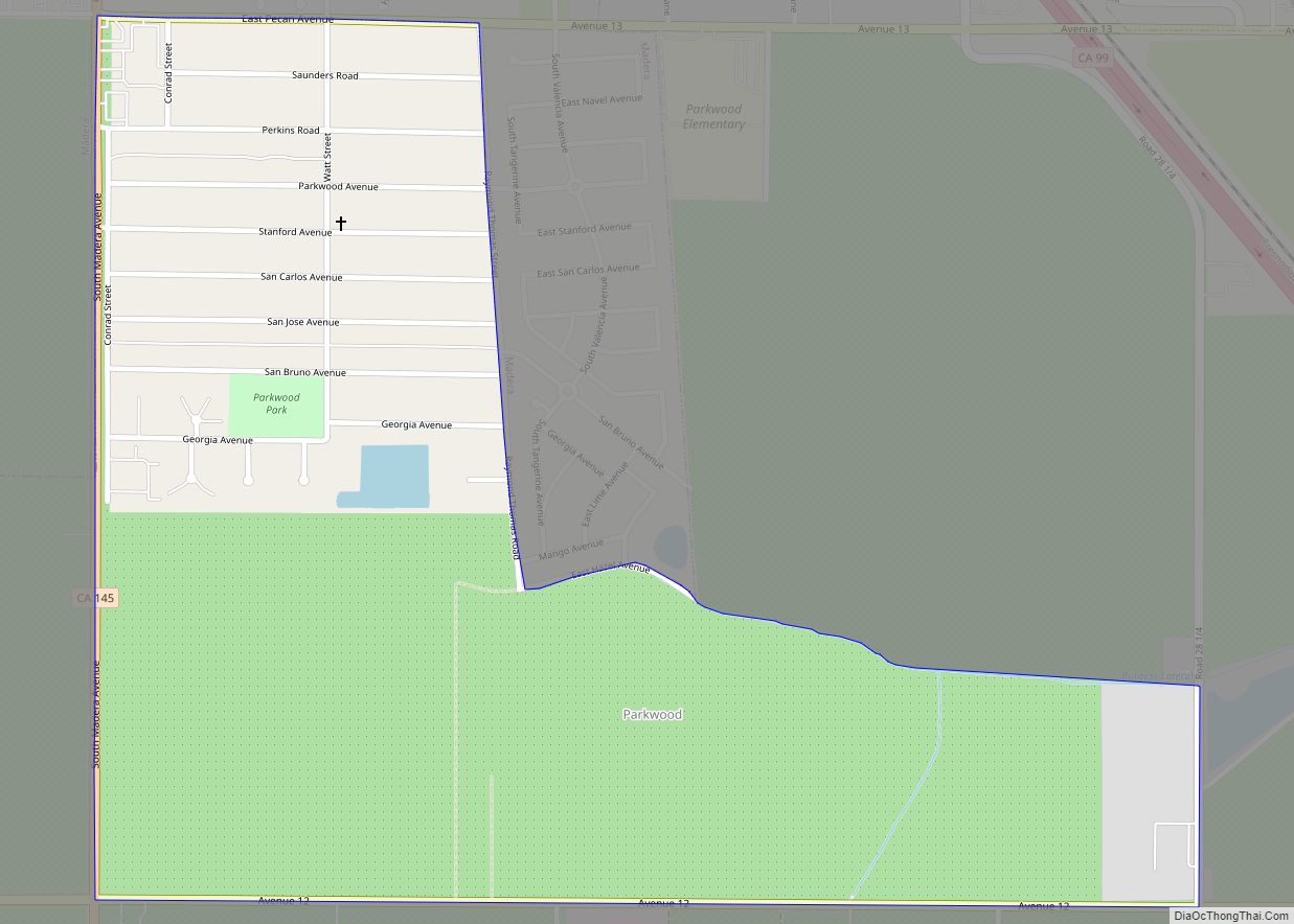 Map of Parkwood CDP