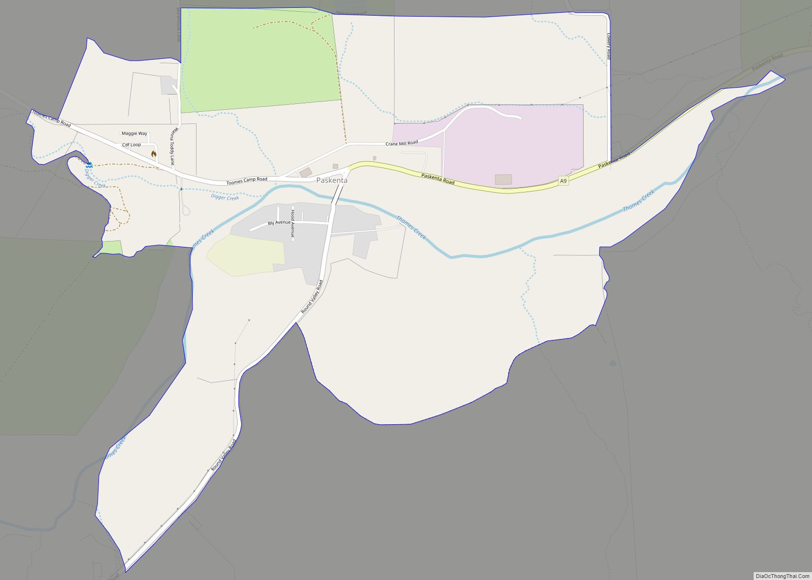 Map of Paskenta CDP