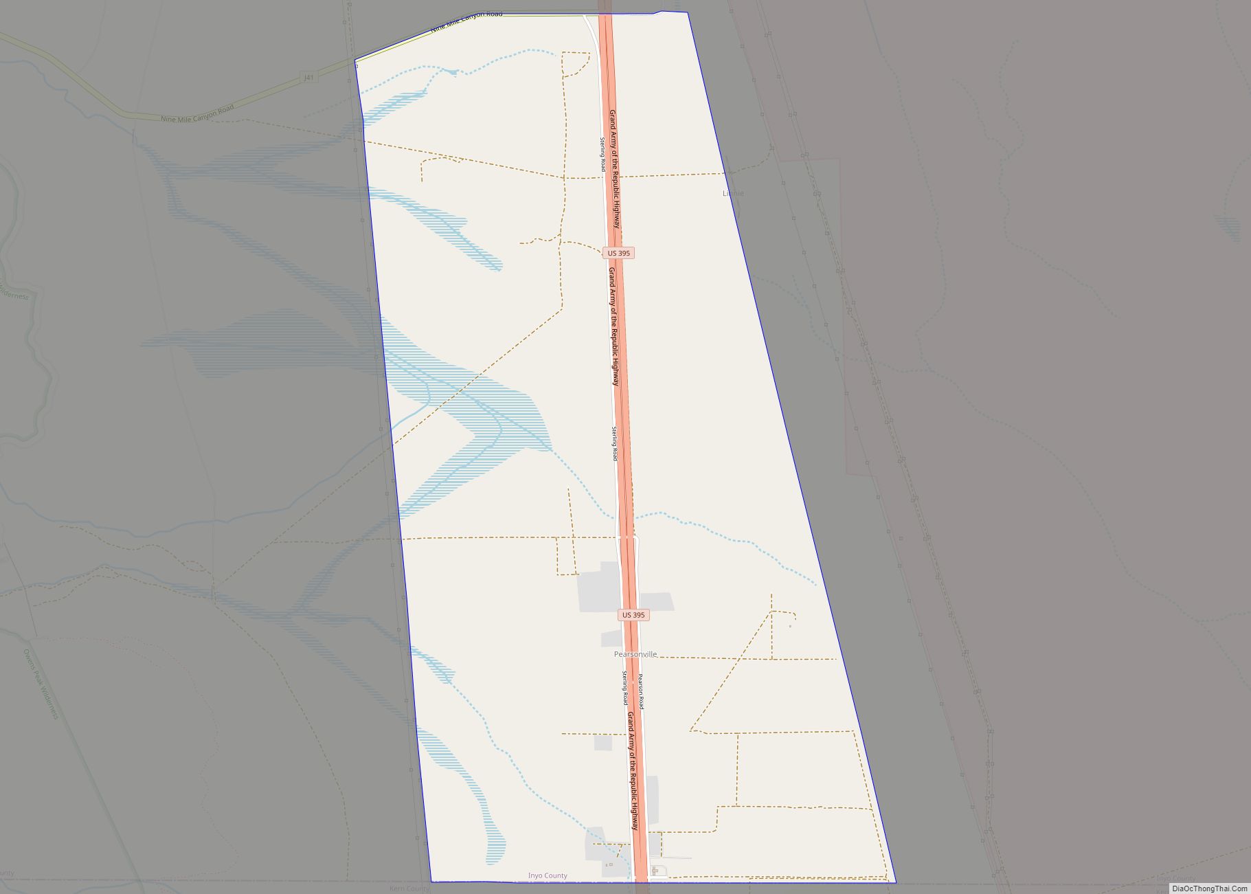 Map of Pearsonville CDP