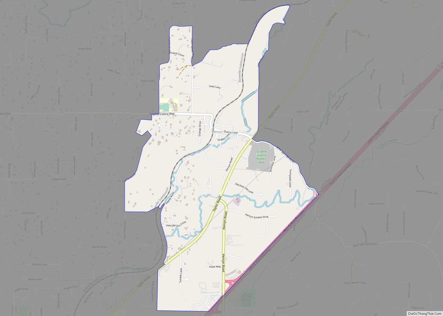 Map of Penryn CDP
