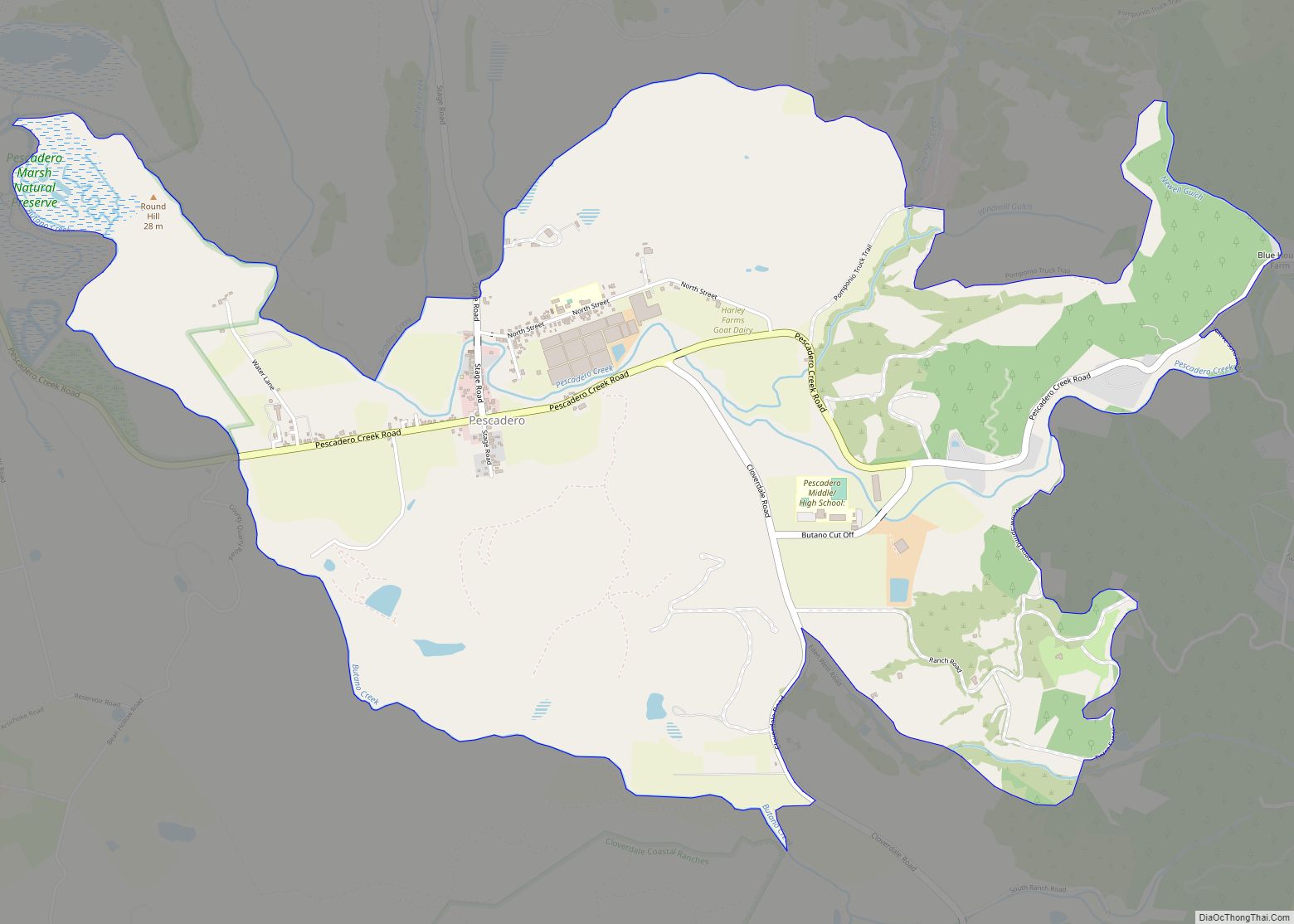 Map of Pescadero CDP