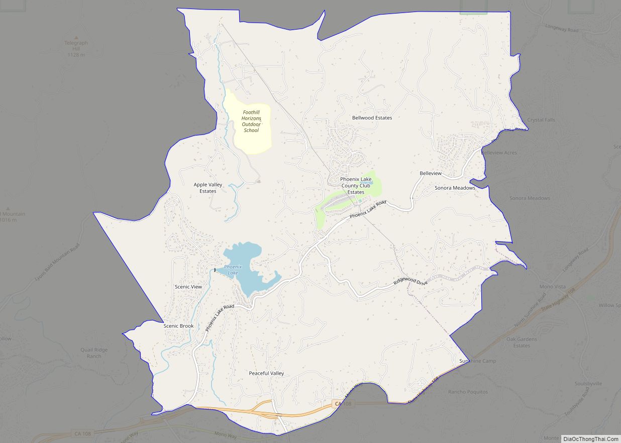 Map of Phoenix Lake CDP