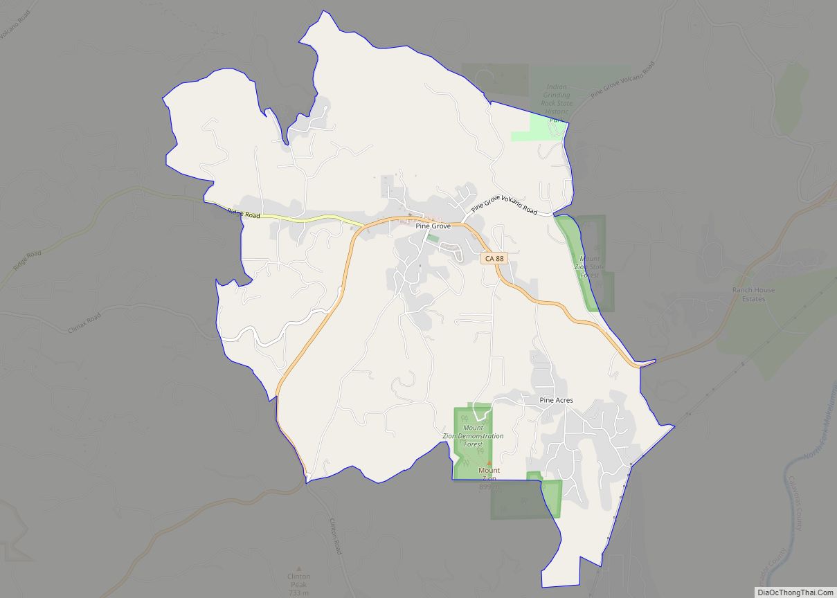 Map of Pine Grove CDP