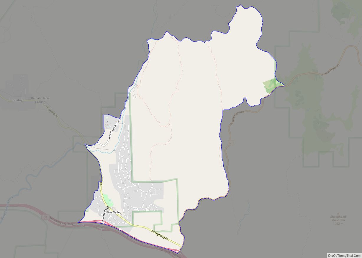 Map of Pine Valley CDP
