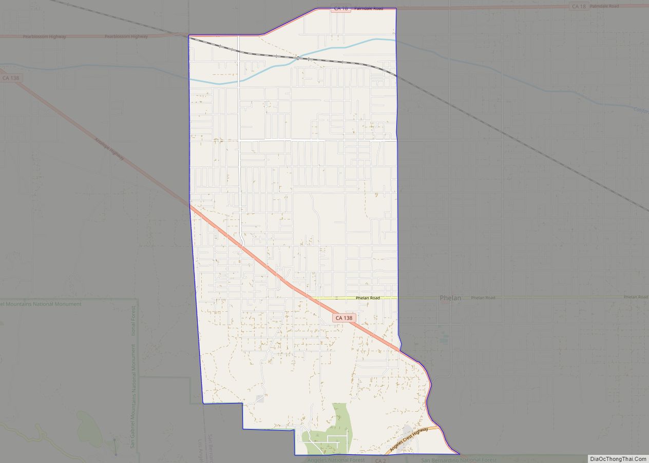 Map of Piñon Hills CDP