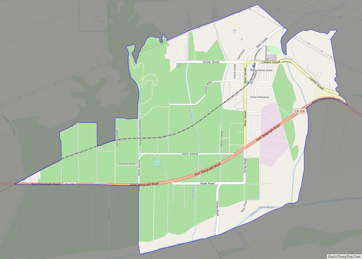 Map of Piru CDP